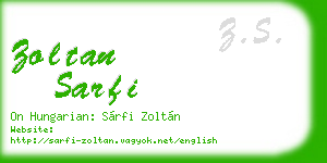 zoltan sarfi business card